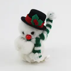 1988 Dakin Clip-On Snowman Plush Collectible Vintage Holiday Ornament