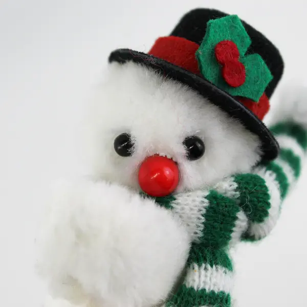 1988 Dakin Clip-On Snowman Plush Collectible Vintage Holiday Ornament