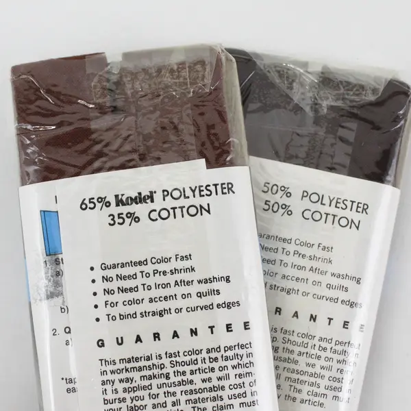 Lot of 6 Wright's Double-Fold Mocha Quilt Binding 3 yds Each