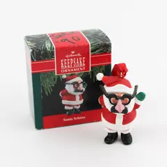 Hallmark Keepsake 1990 Santa Schnoz Ornament Vintage w/ Box
