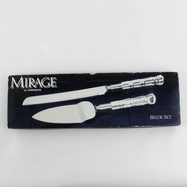 Vintage Mirage Bride Serving Set Robinson Knife Co Lucite Handles Japan