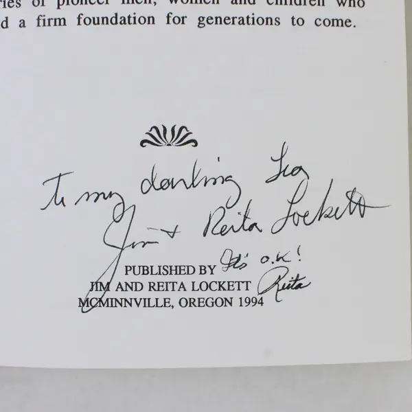 Settling the Land of Promise by Jim and Reita Lockett 1994 Paperback Signed