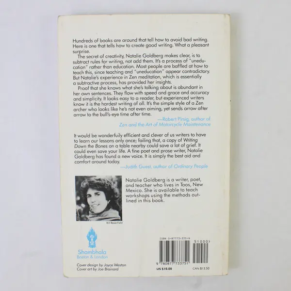 Writing Down the Bones Freeing the Writer Within Natalie Goldberg 1986 Paperback