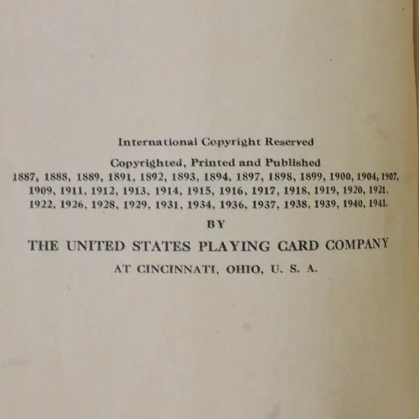 The Official Rules Of Card Games 39th Edition Hoyle Up-To-Date 1941 Paperback