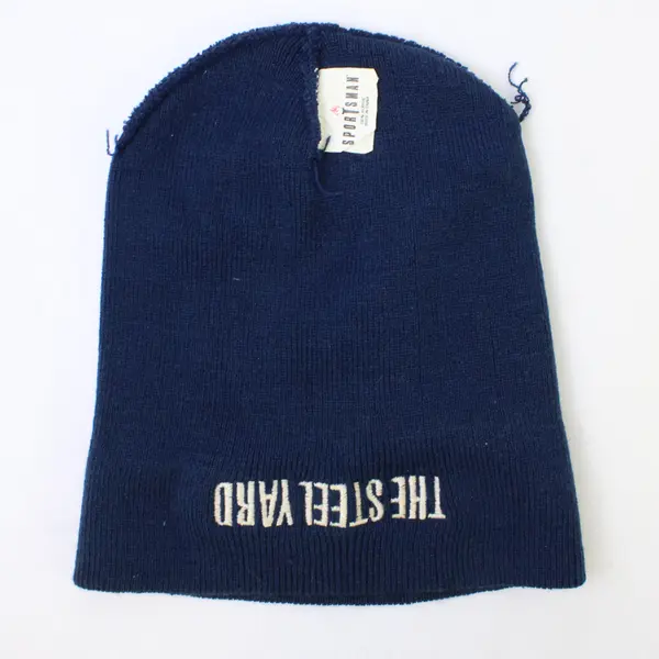 One Size Blue Beanie with White Embroidered Steel Yard Logo by Sportsman Hat