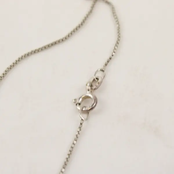 Vintage 925 Sterling Silver Mother of Pearl Inlaid Pendant Necklace 19"