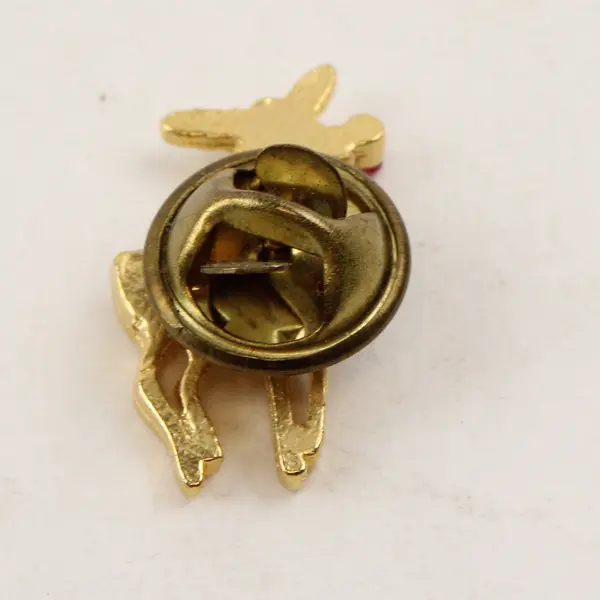 Vintage Rudolph The Red Nose Reindeer Gold-Tone Lapel Pin