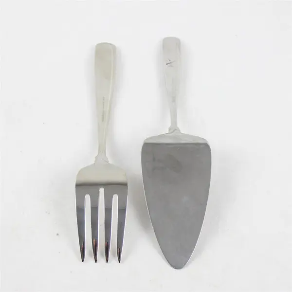 Yamazaki/Patrick Serving Fork & Pie Server Stainless Steel Affair Gold Accent 