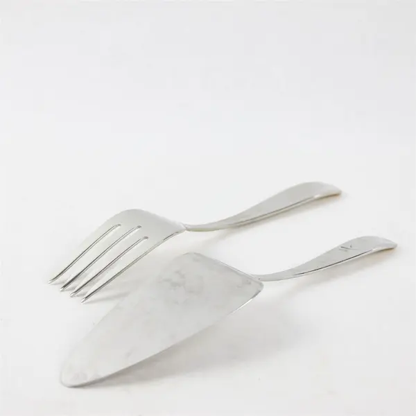 Yamazaki/Patrick Serving Fork & Pie Server Stainless Steel Affair Gold Accent 