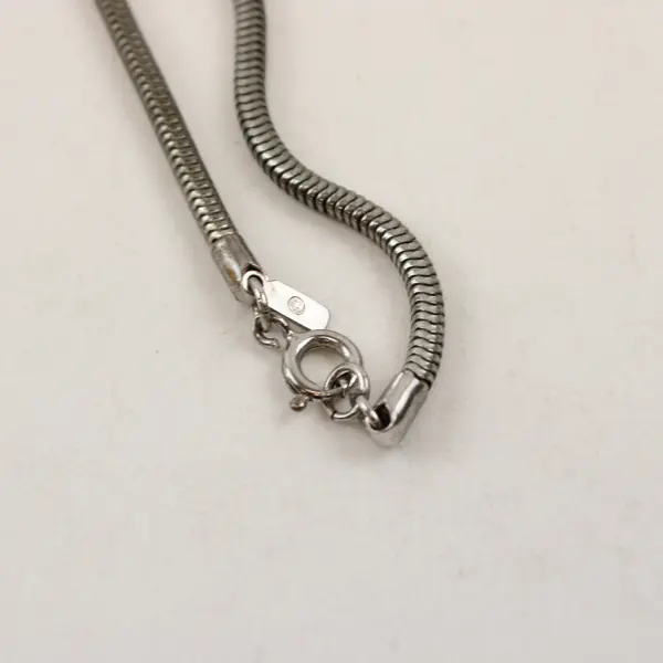 Vintage Monet Silver-Tone Snake Chain Necklace 18"