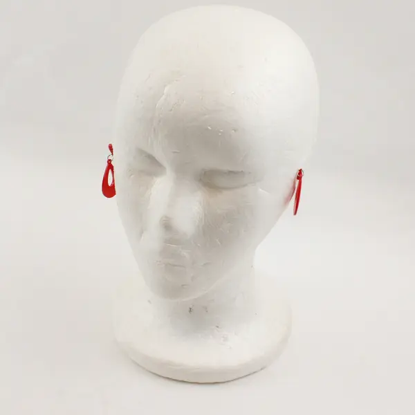 Lot of 4 Pairs Vintage Retro Plastic Hoop and Dangle Earrings FLAWED