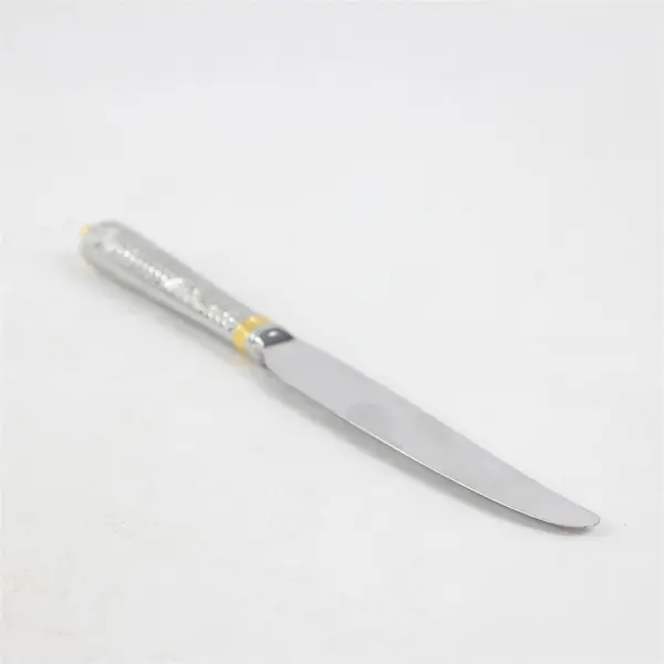 Laslo Yamazaki Stainless Steel Byzantine Gold Accent Dining Knife 