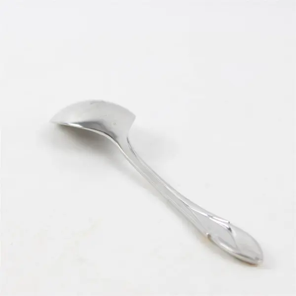 Yamazaki Iris Gold Accent Stainless Steel Silverware Vintage Soup Spoon