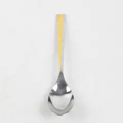 Yamazaki Linear Gold Accent Stainless Steel Silverware Vintage Soup Spoon
