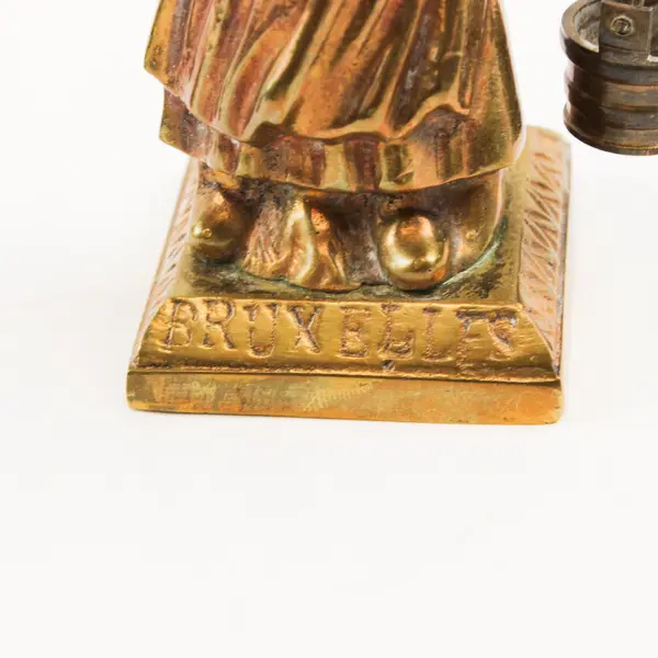 Set of 2 Vintage Brass Dutch Boy and Girl Carrying Water Pails Figures 4"