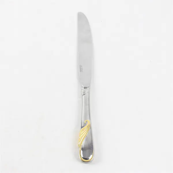 Yamazaki Hilary Gold Accent Stainless Steel Silverware Dining Knife
