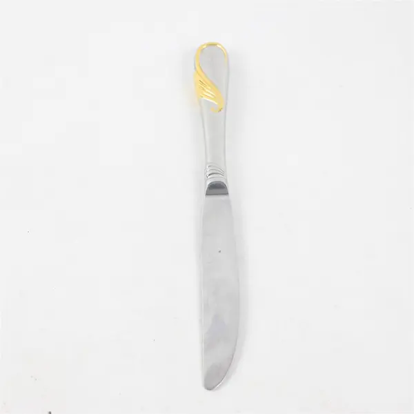 Yamazaki Hilary Gold Accent Stainless Steel Silverware Dining Knife