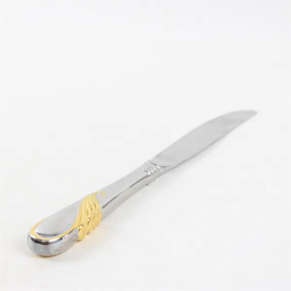 Yamazaki Hilary Gold Accent Stainless Steel Silverware Dining Knife