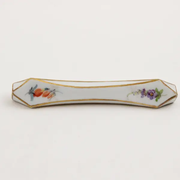 Vintage Meissen Floral Pattern Porcelain Knife Rest