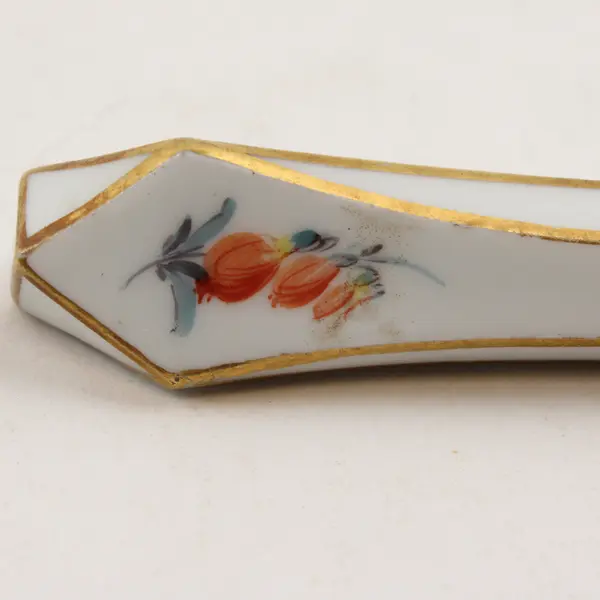 Vintage Meissen Floral Pattern Porcelain Knife Rest