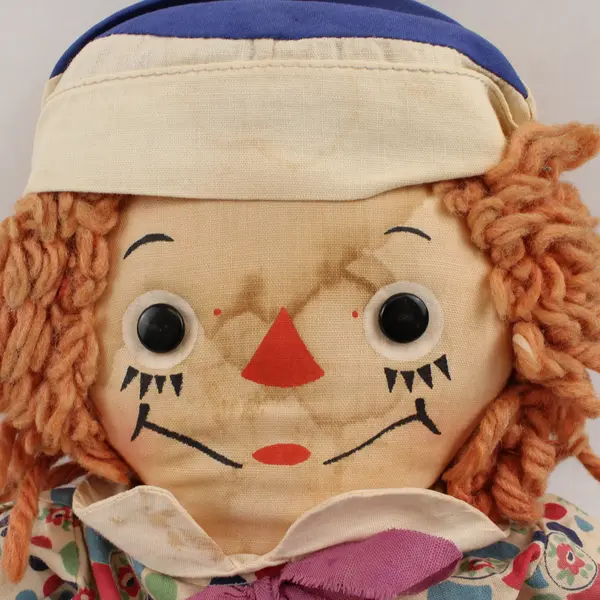 Vintage Midcentury Johnny Gruelle's Raggedy Andy Doll 16" FLAWED