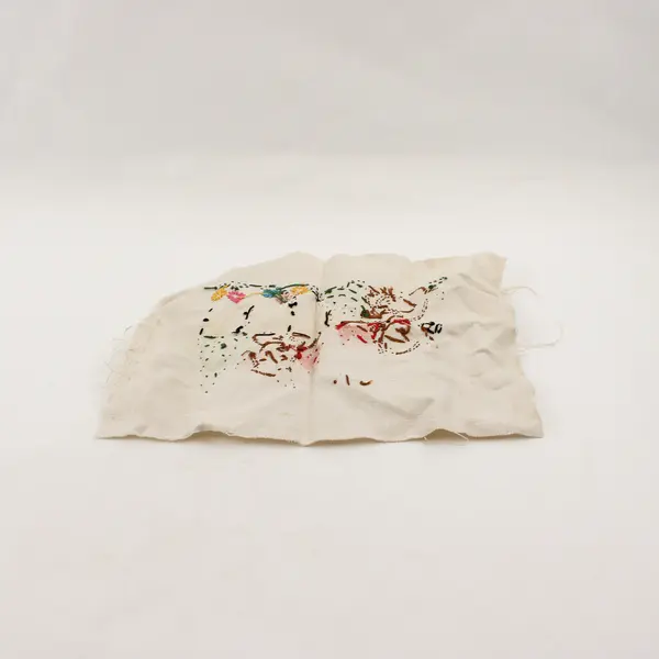 Vintage Handmade Puppy and Kitten Finished Embroidery Piece 9" x 12"