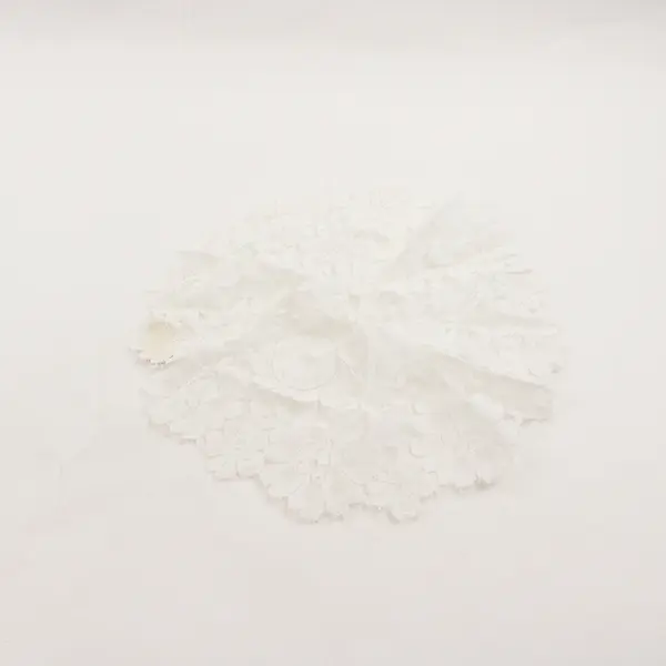 Vintage Desco White Cotton Blend Floral Doily 10"