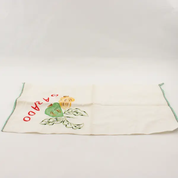 Vintage Sabado Fruit Embroidered Tea Towel FLAWED