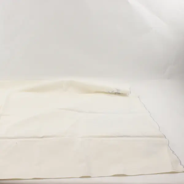 Set of 2 Vintage Blue Floral Embroidered Cutwork Off-White Tea Towels FLAWED