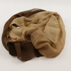 Vintage Echo Brown Ombre All Silk Rectangle Scarf 17" x 74"