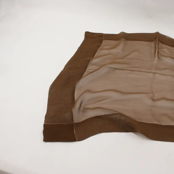 Vintage Echo Brown Ombre All Silk Rectangle Scarf 17" x 74"