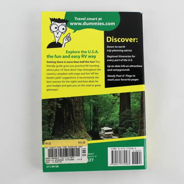 RV Vacations for Dummies by Harry Basch and Shirley Slater 2006, Trade Paperback