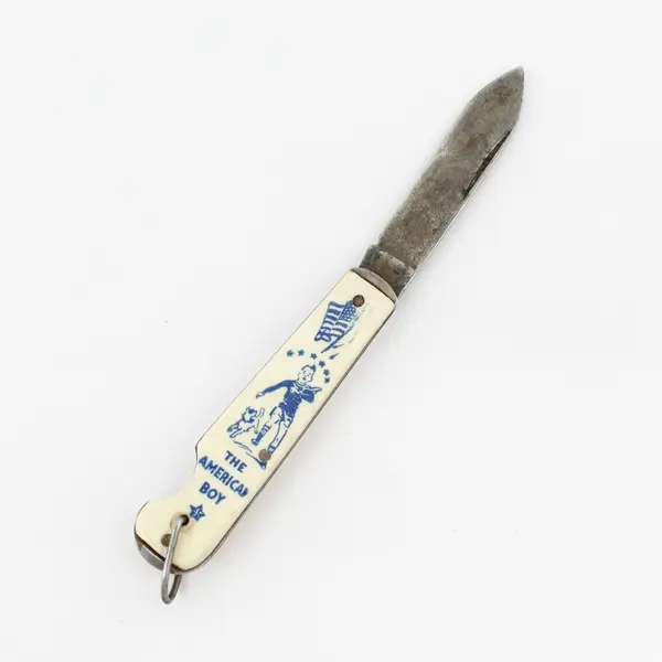Vintage Mid-Century American Boy Celluloid Handle Pocket Knife - Used