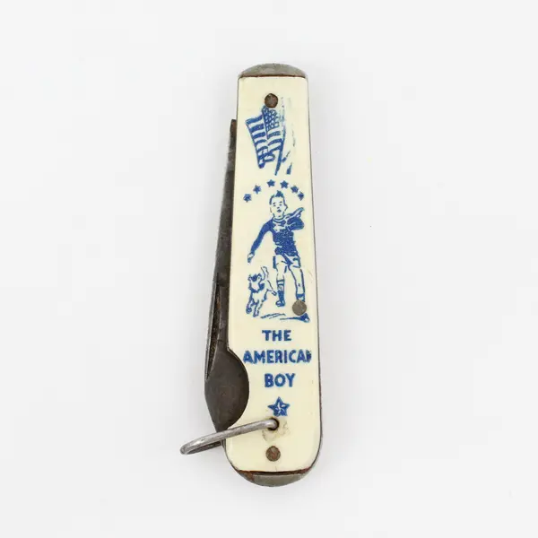 Vintage Mid-Century American Boy Celluloid Handle Pocket Knife - Used