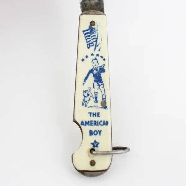 Vintage Mid-Century American Boy Celluloid Handle Pocket Knife - Used