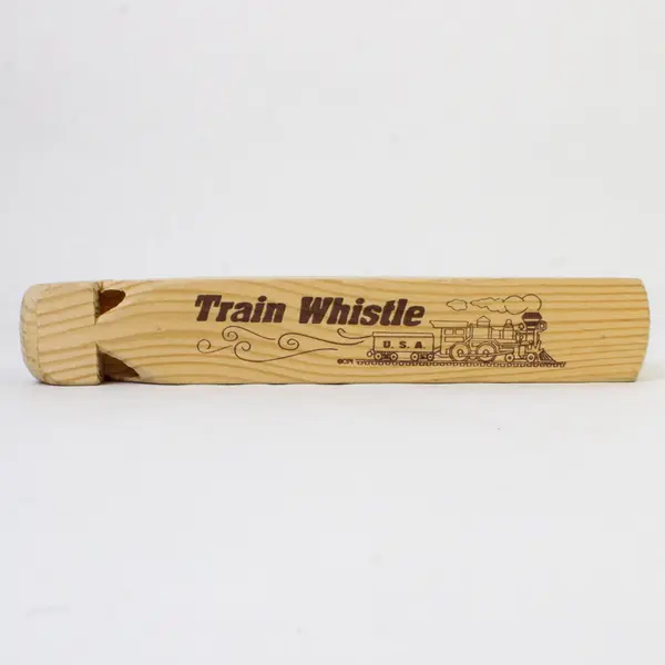 Lot of 2 Train Whistles  St. Louis Station Cedar Wood  and USA Train Whistle