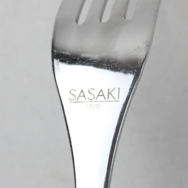 Lot of 8 Sasaki Flatware Equinox Pattern 18/0 Stainless Salad Fork 7.75" Long 