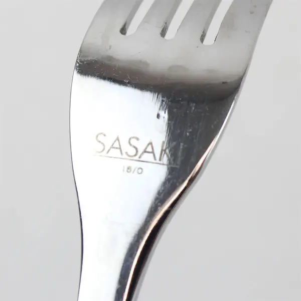 Lot of 5 Sasaki Flatware Equinox Pattern 18/0 Stainless Dinner Forks 8.25" Long 