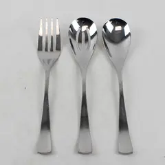 Lot of 3 Sasaki Flatware Equinox Pattern 18/0 Serving Utensils 9.5" Long