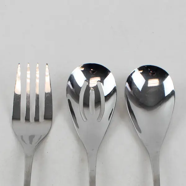 Lot of 3 Sasaki Flatware Equinox Pattern 18/0 Serving Utensils 9.5" Long