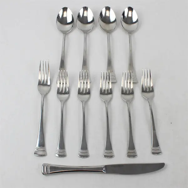 Lot of 11 Yamazaki Clairton Stainless Steel Flatware Spoons Knife Forks