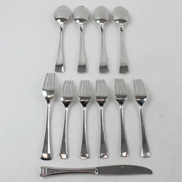 Lot of 11 Yamazaki Clairton Stainless Steel Flatware Spoons Knife Forks