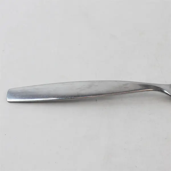 Lot of 6 Sasaki Flatware Axis Pattern 18/0 SS Oval Soup Spoons 7.75" Long Good