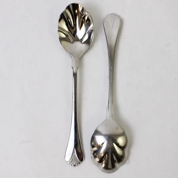 Lot of 4 Yamazaki Cara Stainless Steel Flatware Sugar Shell Spoon Fork Knife