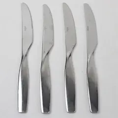 Lot of 4 Sasaki Flatware Axis Pattern 18/0 SS Dinner Knives 9.5" Long Good