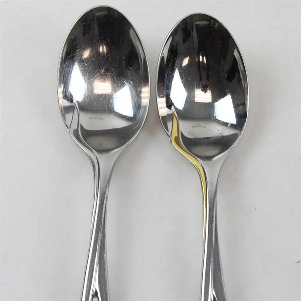 Lot of 10 Vintage Yamazaki L'Fleur Stainless Steel Silverware Soup Spoons