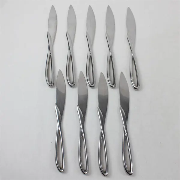 Lot of 9 Vintage Yamazaki L'Fleur Stainless Steel Silverware Dining Knives