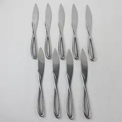 Lot of 9 Vintage Yamazaki L'Fleur Stainless Steel Silverware Dining Knives