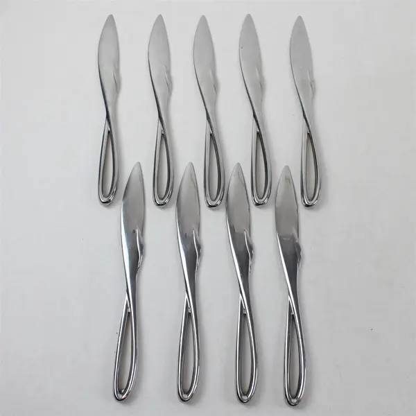 Lot of 9 Vintage Yamazaki L'Fleur Stainless Steel Silverware Dining Knives