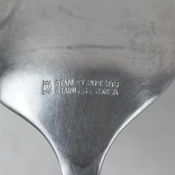 Lot of 6 Stanley Roberts Cycles Pattern SS Pierced Handle Oval Soup Spoons 7" 